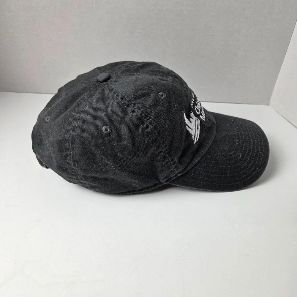 Vintage Nike Bank Of America Chicago Marathon Running Hat Cap Black Adjustable
